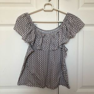 H&M patterned shirt with puff